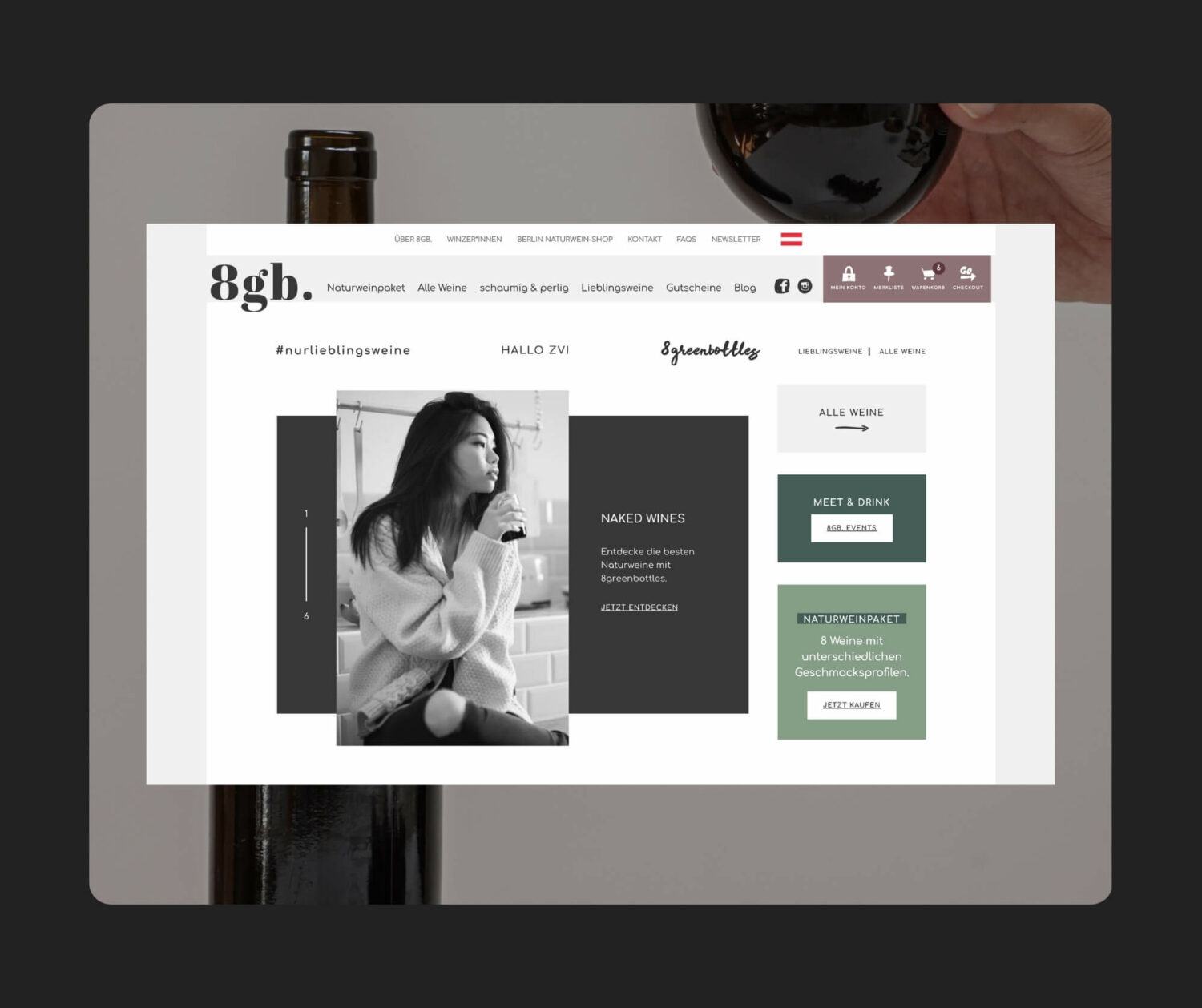 WooCommerce Wein Shop - Webdesign & Entwicklung