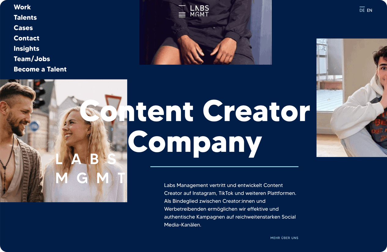 Labs Management Website Relaunch mit BxW